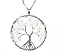 Générique Collier pendentif Arbre de Vie Arbre de Vie Lucky Better 7 Chakras Couleur Sagesse Perles de cristal Naturelles Bijoux à Corde Cadeau Bijoux Faits Mains (style10)