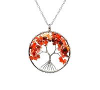 Générique Collier pendentif Arbre de Vie Arbre de Vie Lucky Better 7 Chakras Couleur Sagesse Perles de cristal Naturelles Bijoux à Corde Cadeau Bijoux Faits Mains (style6)