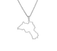 Générique Collier pendentif avec carte du Kurdistan Colliers avec drapeau du Kurdistan pour femmes Bijoux de la région kurde (H)