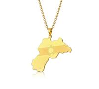 Générique Collier pendentif avec carte du Kurdistan Colliers avec drapeau du Kurdistan pour femmes Bijoux de la région kurde (K)