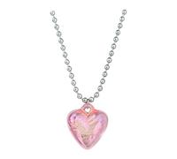 Générique Collier pendentif bulle d ' amour en titane avec chaîne d ' extension, accessoire à la mode, accessoires de clavicule pour son collier réglable