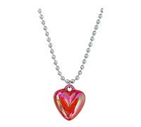 Générique Collier pendentif bulle d ' amour en titane avec chaîne d ' extension, accessoire à la mode, accessoires de clavicule pour son collier réglable