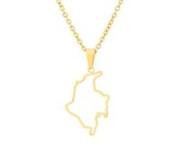 Générique Collier pendentif carte de la Colombie Collier carte du drapeau colombien pour femmes Bijoux colombiens (C)