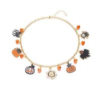 Générique Collier pendentif citrouille pour chats, bijoux en alliage portables pour accessoires de Costume d ' halloween, collier pour chats d ' halloween avec breloque citrouille