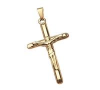 Générique Collier pendentif croix religieuses-bijoux chrétiens faits à la main en acier inoxydable pour hommes et femmes, accessoires religieux