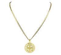 Générique Collier pendentif de la médaille Saint-Benoît Cspb pour femmes/hommes collier bijoux chaîne croix de Jésus couleur or N7437S02