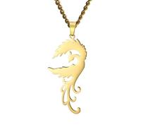 Générique Collier pendentif de phénix Talisman porte-bonheur vintage de bête mythique cadeau pour femmes