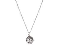 Générique Collier Pendentif Diffuseur Huiles Essentielles en Cuivre Argenté, Design Creux Rond Élégant, Bijoux D'aromathérapie pour Parfum Maison Rapide