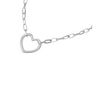 Générique Collier pendentif élégant en forme de cœur, doté d ' une chaîne en forme de trombone, adapté à un usage quotidien