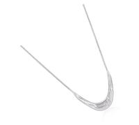 Générique Collier pendentif en forme de U, chaîne de clavicule en cuivre, chaîne réglable de 60cm pour femmes, bijoux de tous les jours