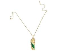 Générique Collier pendentif en métal longueur réglable chaîne de cou ton or chaîne de clavicule bijoux religieux pour hommes et femmes de couleur or