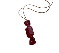 Générique Collier pendentif en résine bonbon, corde de cire douce pour un usage quotidien sans Irritation pendant diverses activités, chaîne à pendentif en résine