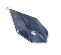 Générique Collier Pendentif épée en Cristal de Jade Naturel - Ornement de Bordure en améthyste et Pierre de pin Bleu(SilverBlueDonglingJade)