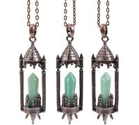 Générique Collier Pendentif Lance-Roquettes Unique en Cristal pour Femmes Et Hommes Collier Ras Du Cou en Bronze Avec Breloque, Perle D'Énergie pour La Méditation, Bijou Cadeau en Aventurine
