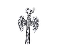 Générique Collier pendentif nordique rétro de hache de bataille Chaîne en bambou Sport Mode unisexe Créatif