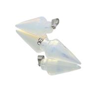 Générique Collier pendentif paon en pierre naturelle, 2 pièces, pierre précieuse rouge et verte polie en forme de flèche, accessoire de bijoux for projets de bricolage(Opal)