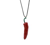 Générique Collier pendentif piment rouge pour femme, collier épicé avec chaîne réglable, bijoux quotidiens amusants et élégants