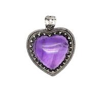 Générique Collier Pendentif Robuste en Labradorite et améthyste offrant Un mélange de Charme Mystique et de Designs sophistiqués Pendentif en Labradorite à Usage Quotidien