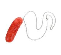 Générique Collier Pendentif Saucisse Rôtie Simulacre Accessoire Alimentaire Réaliste pour Couple Bijou pour Fête et Événements