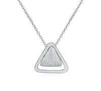 Générique Collier pendentif triangle « Pour les amis », collier d'amitié « Merci d'être ma tribu de badass », cadeau tendance pour meilleure amie (Silver)