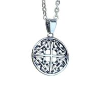 Générique Collier pendentif vintage Viking Celtics Nœud Chaîne Amulette Nordic Trinity Bijoux pour couple Cadeau