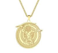 Générique Collier pendentif Zeus vintage Mythologie grecque Dieu du tonnerre du ciel Jupiter Bijoux grecs anciens pour hommes et femmes Accessoires
