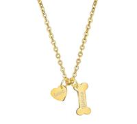 Générique Collier Personnalisé en Forme d'Os pour Chien - Médaille Gravée au Nom de Votre Animal - Bijou Hommage à un Chien Disparu - Cadeau Émotionnel pour Amoureux des Chiens - Pendentif Mémoire