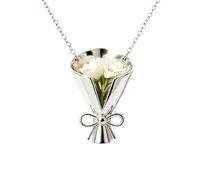 Générique Collier Porte-Fleur Accessoires De Mode Élégants En Métal | Collier Pendentif Vase Bouquet pour Femme Pour Femmes Filles Mariée Maman Mariage Anniversaire Rendez-Vous Amoureux Remise