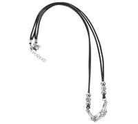 Générique Collier Porte-pierre en Métal Noir Cage Ajustable, Ajoutant Élégance pour Collection de Bijoux et Occasions Spéciales