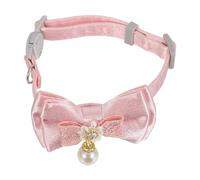 Générique Collier pour Chat avec Pendentif en Perle - Collier de sécurité Mignon pour Chatons avec nœud - Accessoires Doux et Ajustables pour Chatons, Chiots et Petits Animaux de Compagnie - Fête