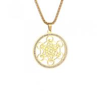 Générique collier pour hommes, cercle magique de l’ange saint à la mode, collier sacré de métatron, pendentif bijoux de Salomon pour hommes et femmes