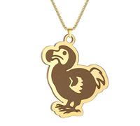 Générique Collier pour hommes, collier d’animaux en caoutchouc Dodo pour femmes bijoux bohèmes collier pendentif cadeau