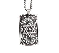Générique collier pour hommes, collier pendentif vintage juif Salomon Étoile de David pour hommes Style hexagonal Bijoux porte-bonheur