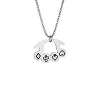 Générique Collier pour hommes, menottes et poings américains en laiton collier BFF pour hommes Bijoux hip hop punk