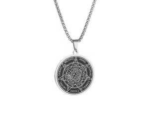 Générique collier pour hommes, pendentif de punition du Dieu étoile à sept branches de mode classique pour exorcisme et cadeau de bijoux d’exorcisme