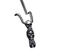 Générique Collier pour hommes, tendances de mode européennes et américaines Collier pendentif squelette Retro punk Bijoux cadeaux pour la Saint-Valentin pour fêtes hommes