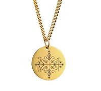 Générique Collier pour hommes, Vaudou Veve Papa Legba Amulette Pendentif Collier Bijoux Talisman Golden Hoodoo Colliers