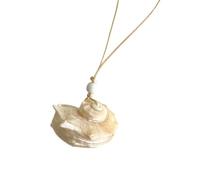 Générique Collier ras de cou en coquillage d ' inspiration Marine, chaîne en corde confortable pour un usage quotidien, bijoux de vacances, pendentif en coquillage fait à la main