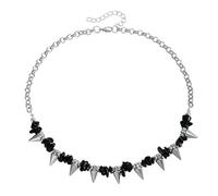 Générique Collier ras de cou épissé gothique punk avec chaîne réglable pour femmes et hommes, collier épissé énervé, bijoux réglables gothique punk