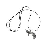 Générique Collier réglable de Styles de glands uniques, avec breloque de cheval, chaîne de cou légère pour les amateurs de mode, bijoux en alliage