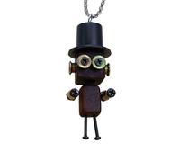 Générique Collier Robot | Bijou Rétro En Bois Pour Le Cou - Pendentif De Sac Style Rétro - Pour Dames Épouses Amateurs De Mode Étudiants En Art Collectionneurs Festivals De Musique Fêtes À Thème