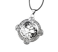 Générique Collier rond de pendentif Celtic Tree of Life pour hommes, Amulette runique viking, accessoires de fête, Personnalité,