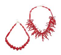 Générique Collier Rouge Collier D'été Bijoux En Perles De Bijoux Tour De Cou En Perles Tour De Cou Pour Femme Style Surfeur s Pour Femmes Alliage