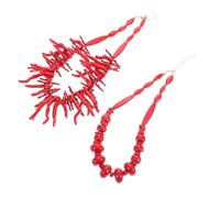 Générique Collier Rouge Colliers Pour Femmes Collier Vintage Collier Tour De Cou D'été Accessoires De Plage Pour Femmes Collier De D'été Collier Style Surfeur Alliage