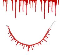 Générique Collier Sang Décoratif Dégoûtant D'Halloween - Collier Vampire Rouge Effrayant Avec Pendentifs Gouttes De Sang,Accessoire Festif Cosplay Événements Thématiques Carnaval