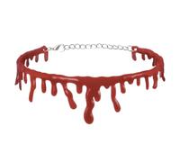 Générique Collier Sang Décoratif Dégoûtant D'Halloween | Collier Vampire Rouge Effrayant Avec Pendentifs Gouttes De Sang - Bijou de Cou Imitation Saignant pour Événements à Thème Spectacles Costumés