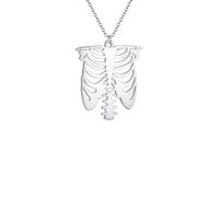 Générique Collier squelette punk tendance pour femmes Chaîne de collier à clavicule Ligne artistique masculine