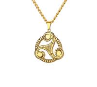 Générique Collier Trinity Celtic Knot Collier Sorcière de la Lune Phase de Triskelion Pendentif Collier Amulette Irlandaise