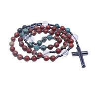 Générique Collier unisexe avec pendentif en pierre à la mode, bijoux à la mode, accessoire de tenue de bureau, Texture de pierre pour le quotidien, Unique