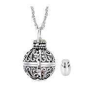 Générique Collier Urne Creuse en Acier Inoxydable, Souvenir pour Animal de Compagnie, Pendentif Urne pour